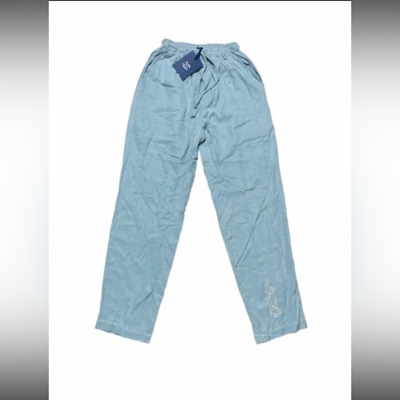 NWT Flan Labs 100% Lyocell Joggers Pants Men’s size Small in Light Blue - Picture 2 of 7